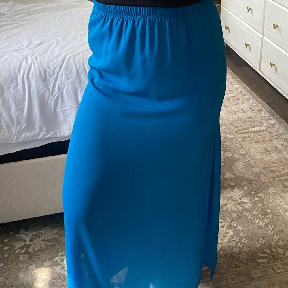 Blue maxi skirt